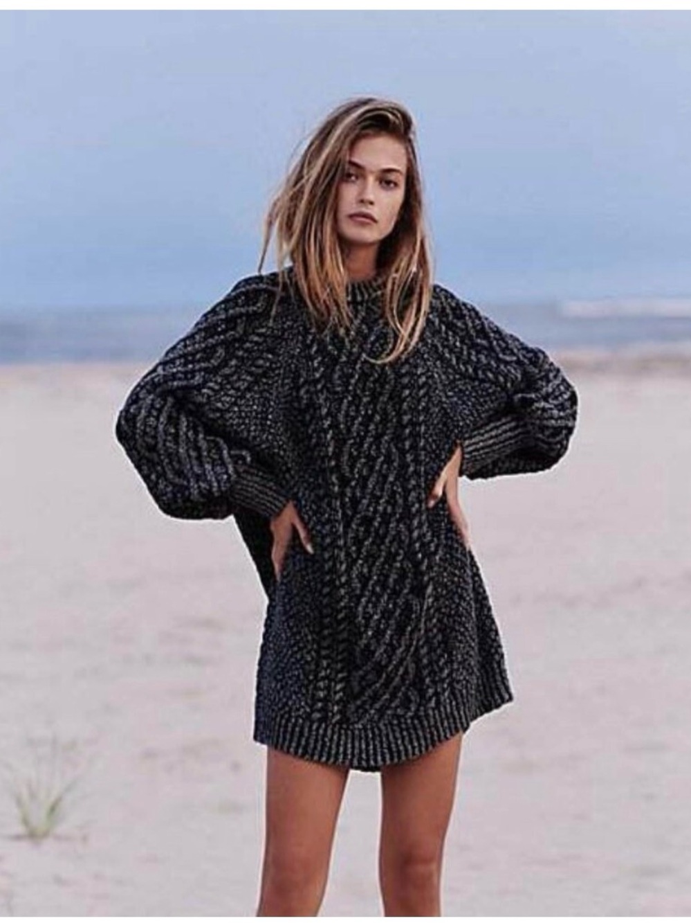 Free People On a Boat Sweater Dress Sz Small